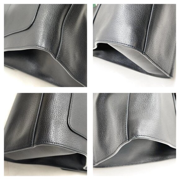 Gucci Hand Bag Sherry Line Black Leather mon995-100625 - Picture 9 of 16